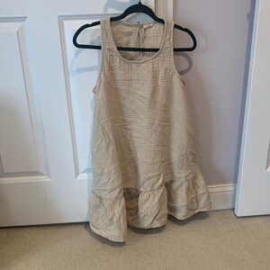 Burt's Bees Cream Ruffle-Hem Sleeveless Dress